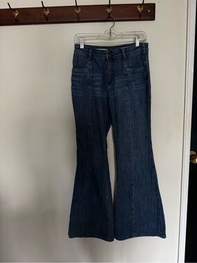 Pilcro Anthropologie Women's Light Blue Flared Jeans - Size 26